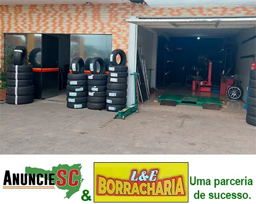Imagem da fachada principal da empresa L&E Borracharia