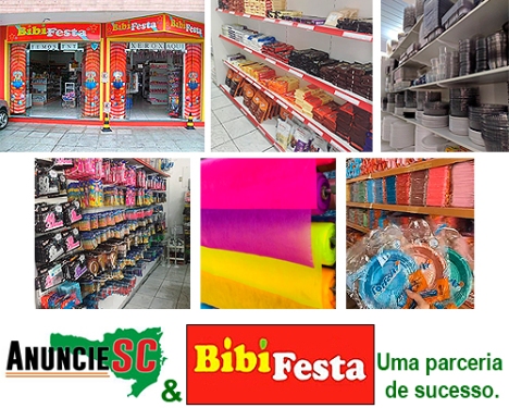 Imagem da fachada principal da empresa Bibi Festa